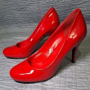 VTG Y2K Mossimo Classic Cherry Red 4-Inch Heel Round Toe Pumps